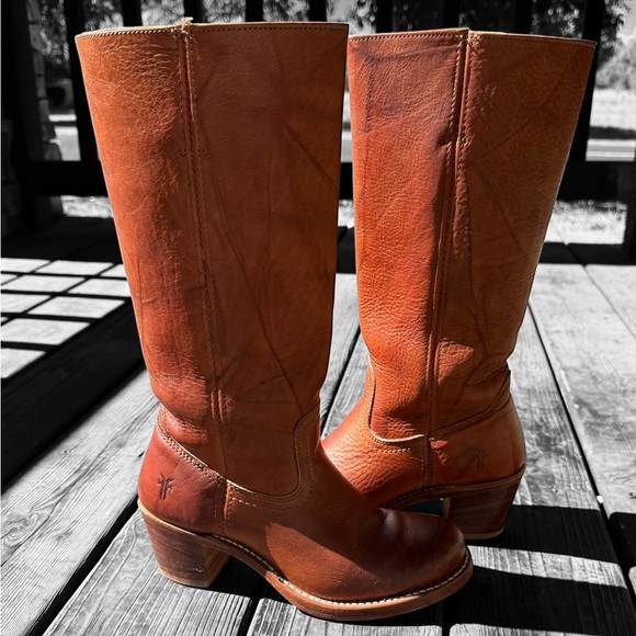 Frye Sabrina Round Toe Campus Boots - Picture 1 of 7